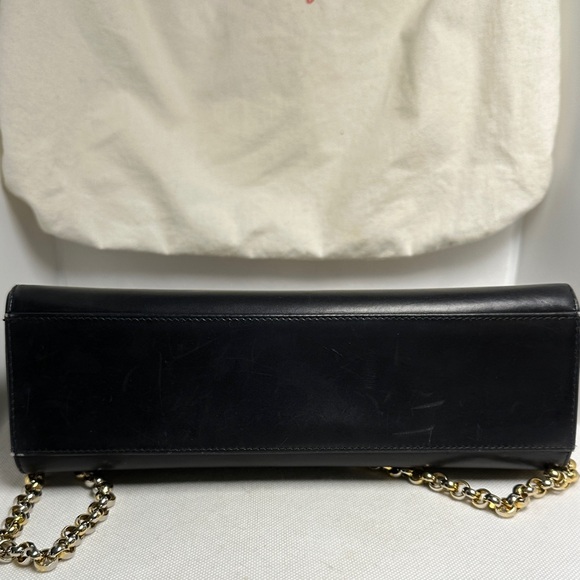 Salvatore Ferragamo Vintage Black Leather Flap Chain Link Shoulder Crossbody Bag - Picture 12 of 12